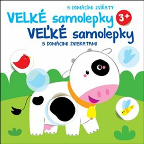 Velké samolepky s domácími zvířaty - Kravička