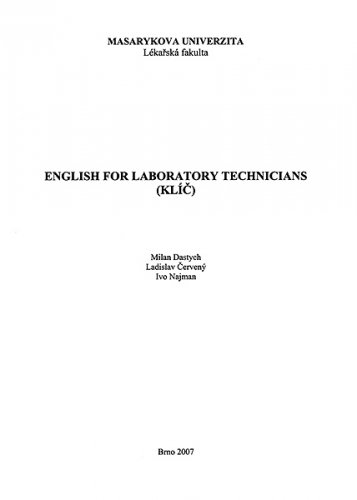 English for Laboratory Technicians (Klíč)