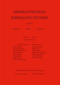Esperantologio, n-ro 7 / Esperanto Studies, No 7