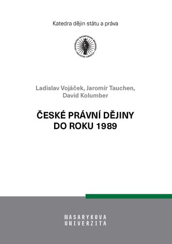 České právní dějiny do roku 1989