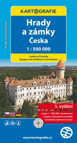 Hrady a zámky Česka, 1 : 500 000