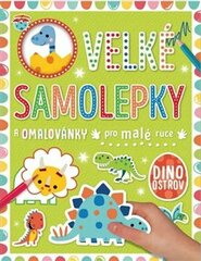 Velké samolepky a omalovánky pro malé ruce - Dino ostrov